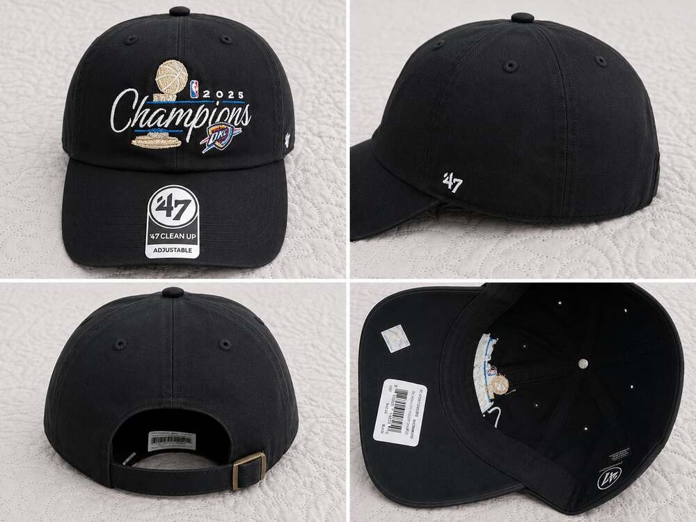 47 Brand Oklahoma City Thunder 2025 Champions Clean Up Adjustable Hat